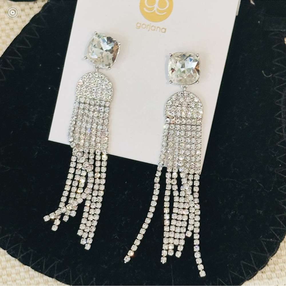 NWT Gorjana Kingston Ace Crystal Statement Earrings
